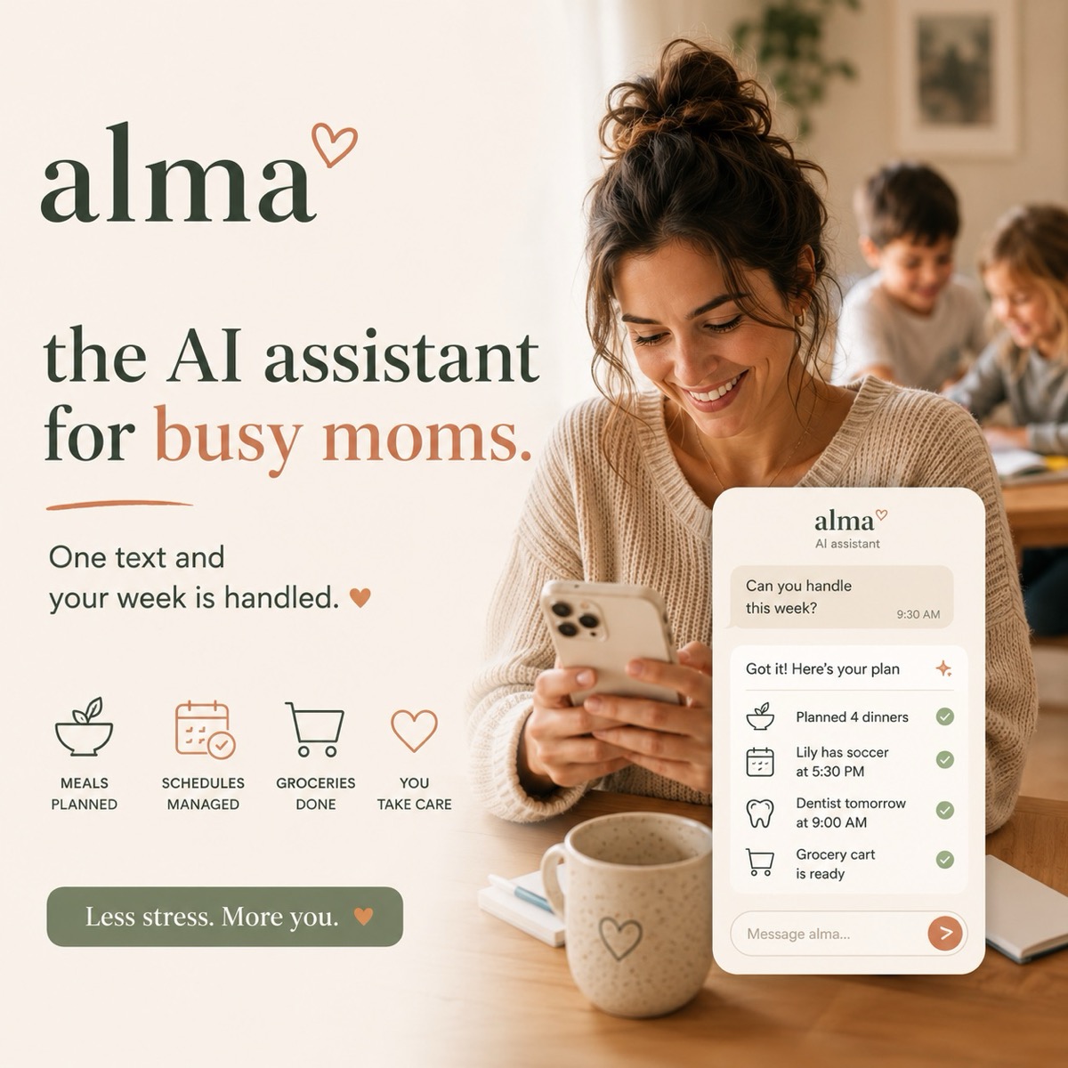 AI assistant for busy moms // 1K users after a few weeks